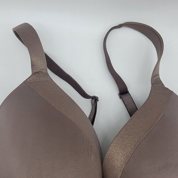 Ambrielle‎ Bra Plunge Push-Up Bra Size 40DD Underwire Dark Champagne Full Figure - Picture 3 of 5
